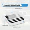 Back Sliding Window n US Flag Vinyl Decal, Auto Styling Compatible with Ford F150 F250 F350 2015  , Rear Middle Window n Flag Decal (Black Line)