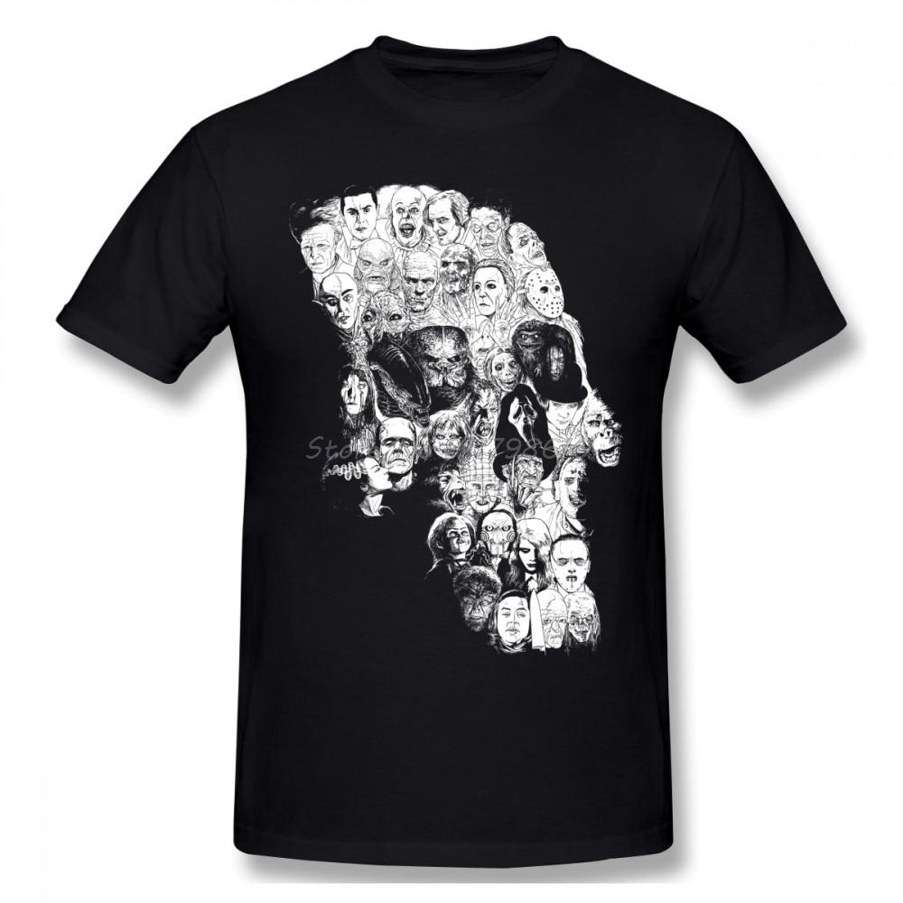 Maglietta Unisex Teschio Horror Gruppo Popolare Taglia Grande Cotone Girocollo Manica Corta Personalizzata Unisex T-shirt Magliette Streetwear Harajuku