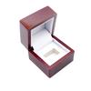 Champion Ring Display Box - Single Hole, Solid Wood, White Base, 65mm L X 65mm W X 55mm H
