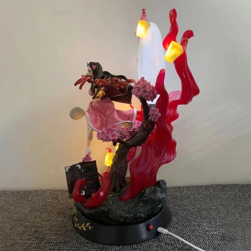 New 42cm Gk Demon Slayer Anime Figure Kamado Nezuko  With Light Action Figurine Collectible Model Statue Gift Toys For Children