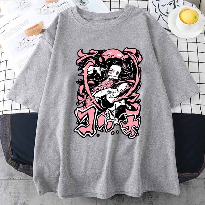 Fashion Anime Demon Slayer Tanjirou Kamado T-shirt Unisex Kawaii Kimetsu No Yaiba Nezuko Tshirt Unisexga Rengoku Graphic T Shirt