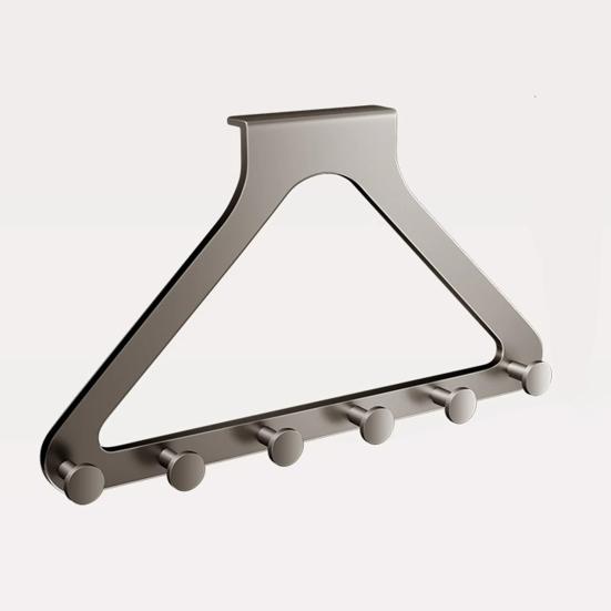 Závěsný hák za dveře Dvojitá výška Bez vrtání 6 háků Ručníky Župany Šaty Pevná Instalace Bez poškození Závěsný hák