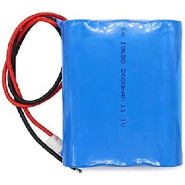 USMJ 11.1v 2600mah 3s1p 18650 Rechargeable Lithium Ion Battery, with Ntc PCB and Connector