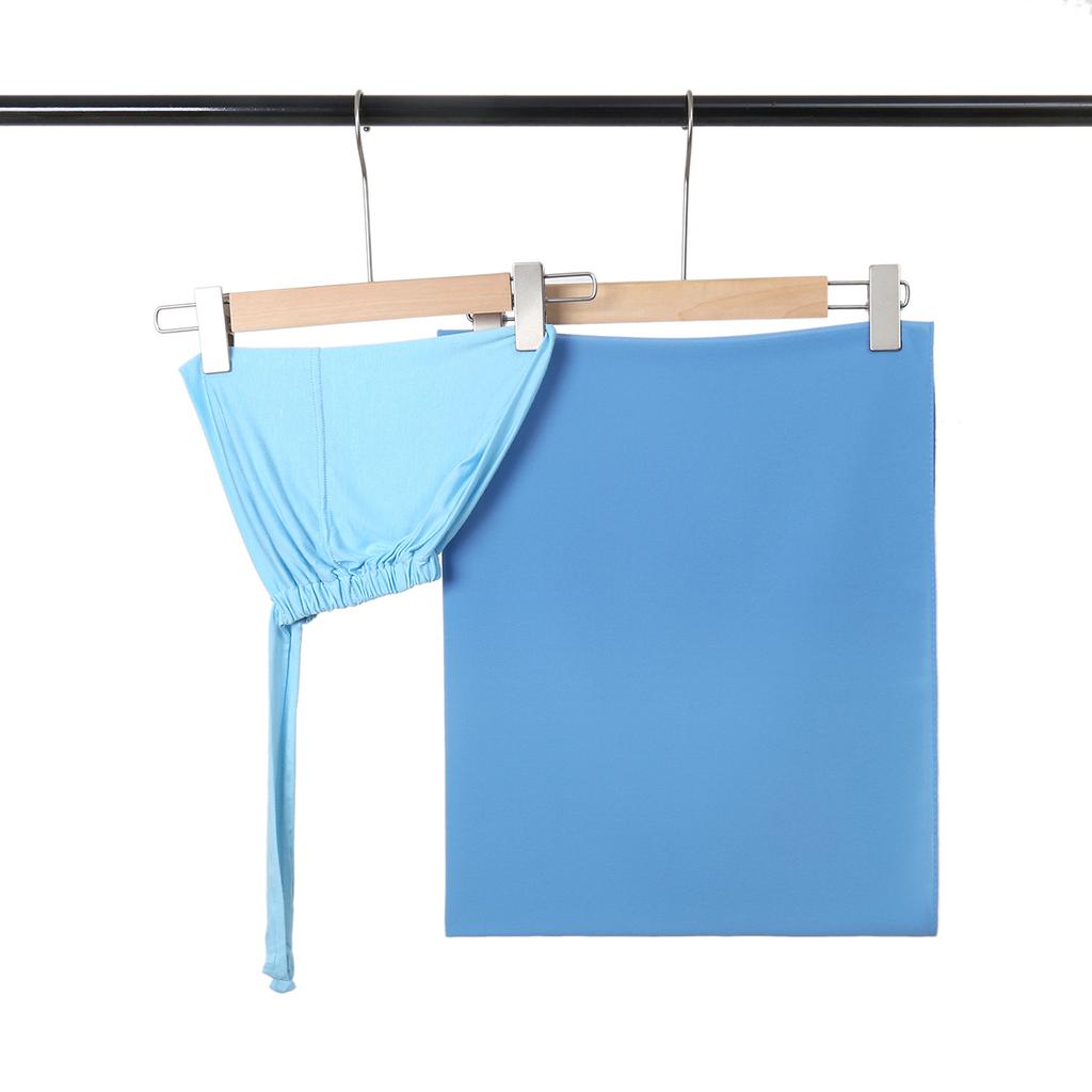 2Pcs Chiffon Hijab With Matching Undercap Set Women Plain Shawl Jersey Inner Modal Caps Muslim Headband Two-Piece Scarf Set