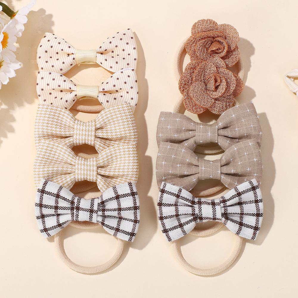 10Pcs/Set Cute  Bows Baby Hairclips Lace Flower Children Girls Hairpins Hairdresses  Clip Gifts Elastic Girl Hair Accessories