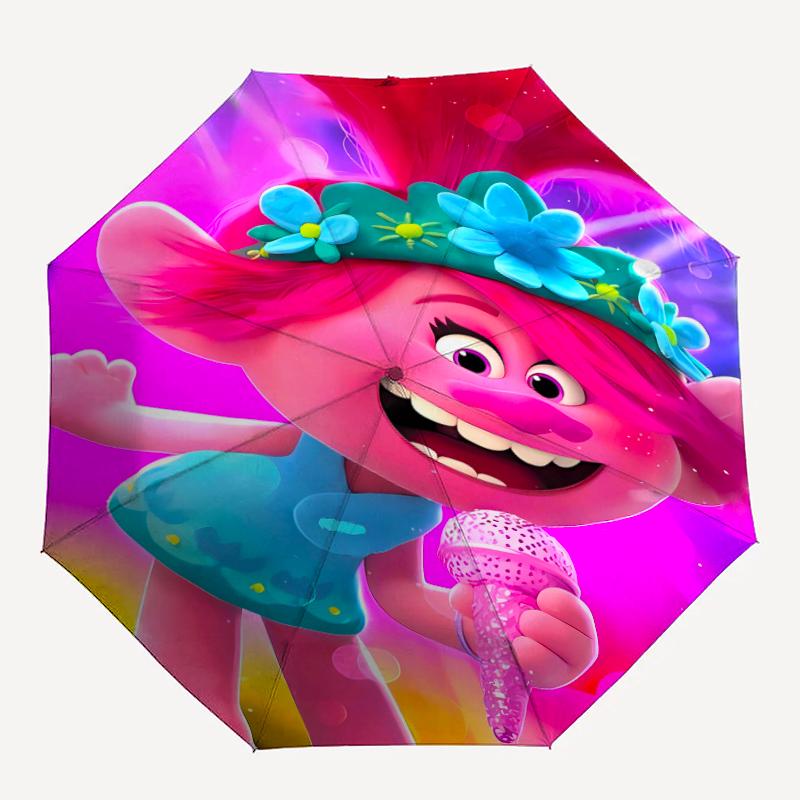 1pc Trolls Umbrella, Sun Protection, And UV Shielding. It Has Eight Sturdy Ribs for Outdoor Use And Perfect Gift