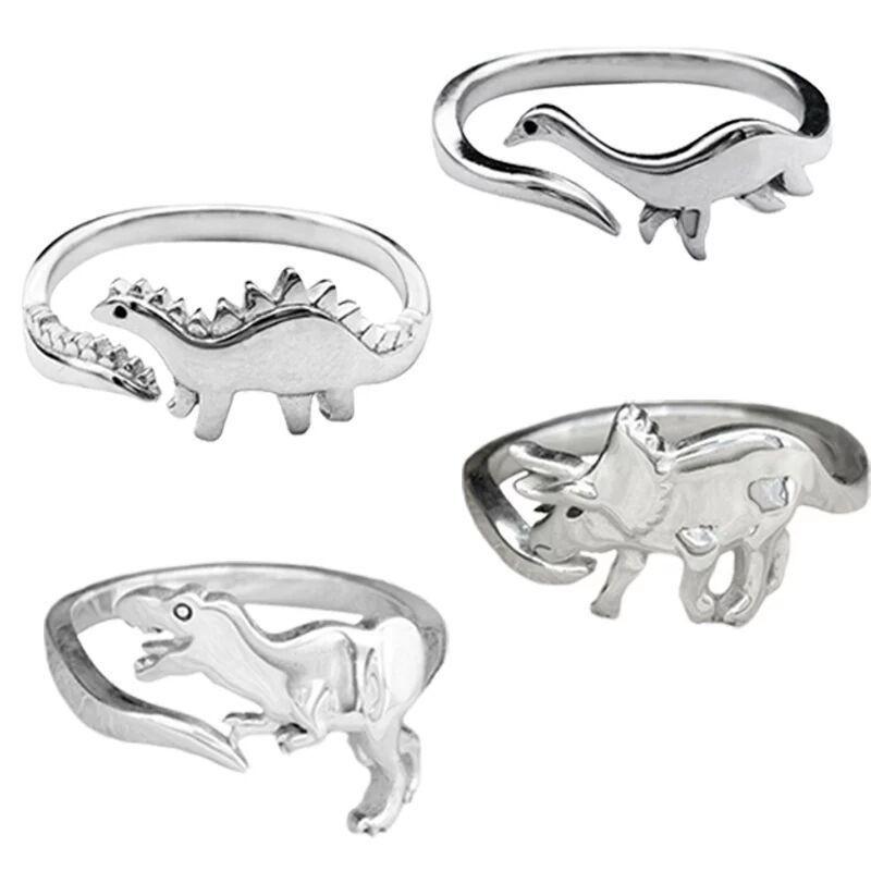 

The same metal dinosaur ring fashion cute open alloy animal ring trend jewelry