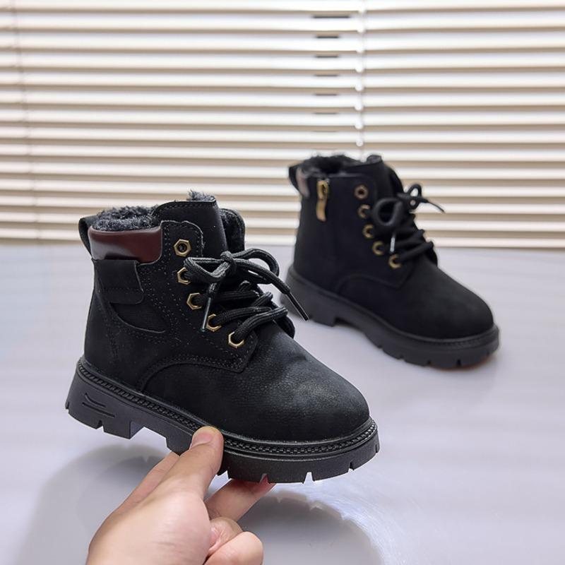 Comfortable Versatile Thickened Warm Kids Martin Boots Soft Sole Winter Ankle Boots For Boys And Girls