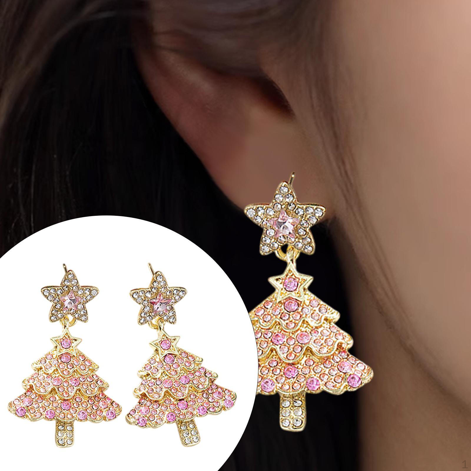 

Серьги в виде рождественской елки для помолвки, рождественские подарки на День святого Валентина для пар Style A