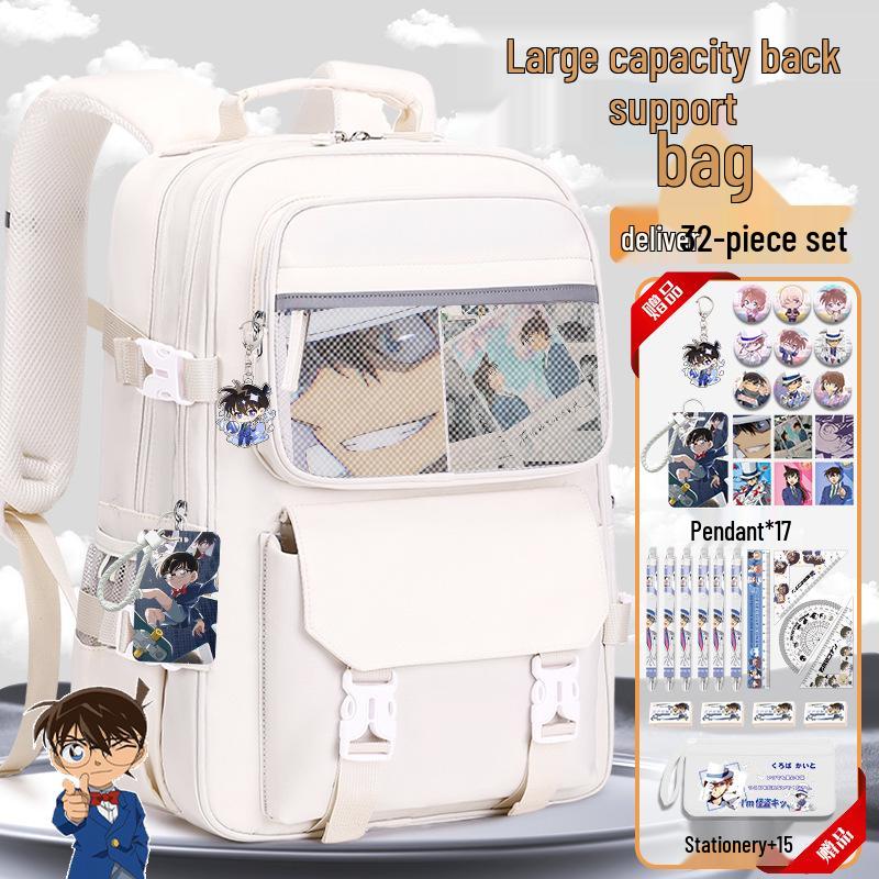 

2025 Detective Conan Kids Backpack: Grades 3-6, Spine-Safe, Lightweight for Boys & Girls