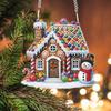 Acryl Spezielle Form Weihnachts-Thema Diamantmalerei Hängeornamente Set Strass Diamantkunst Fensteranhänger Heimdeko