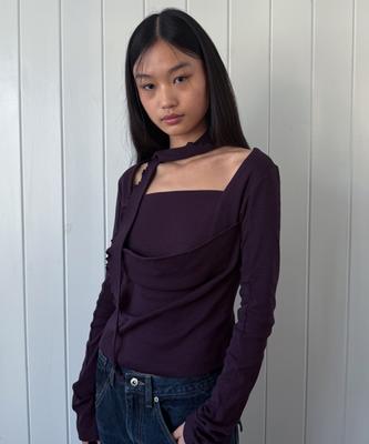 LOTSYOU Lotsyou_Jennie Long Sleeve Top Wine