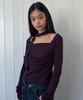 Ratsyu Lotsyou_Jennie Long Sleeve Top Wine