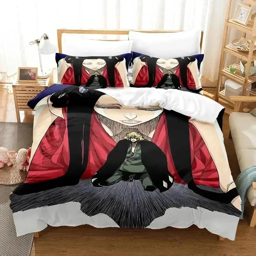 Anime Bleach Urahara Kisuke Sängkläder Set Påslakan Sängset Påslakan Örngott Täcke King Queen Storlek Pojkar Vuxna Sängkläder