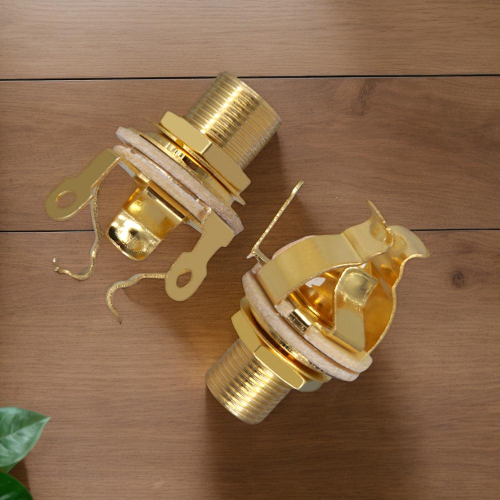 2Pcs 1/4 Inch 6.35Mm Input Jack-Plug Socket Input Plug Socket Guitar Socket Parts for Electric Guitar Bass