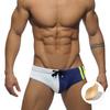 Men Swim Briefs Color Block Combination of Color Low Waist Tight Fit Sexy Swimwear Beach Wear Tanning Surfing