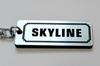 Skyline Double Ring Acrylic Original Keychain for GTR R32 R33 R34 R35 DR30 V37 400 Japan and Late Parts A-429-2 Silver/Black (Early Models)