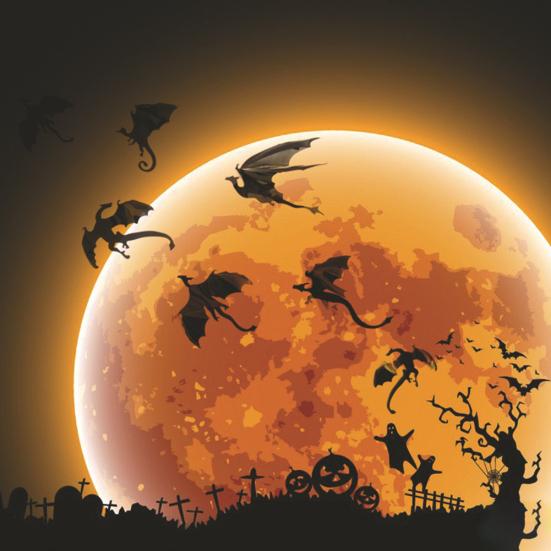 7Pcs 3D Dinosaur Dragon Wall Sticker DIY Living Room Halloween Party Decal Decor