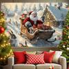 1pc 2D Flat, Festive Christmas Party Banner - for Festive Decoration In Living Room or Outdoors, No Power Required Wsj