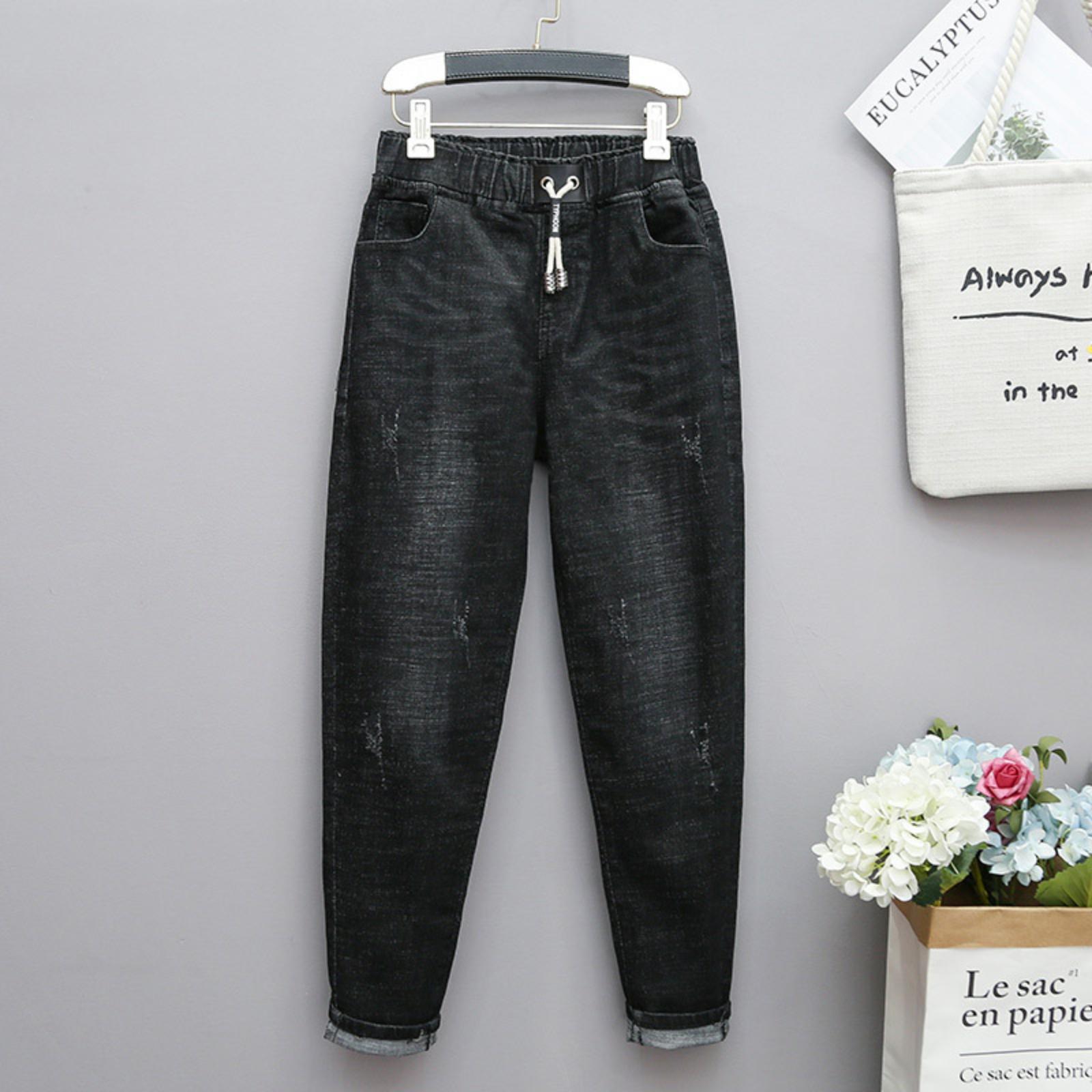 Женские джинсы больших размеров джинсы с высокой посадкой повседневные брюки XXXXXXL