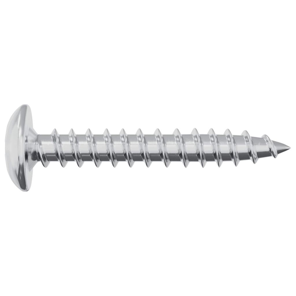 Wood Screws 12 pcs Silver M4 x 25 mm Steel