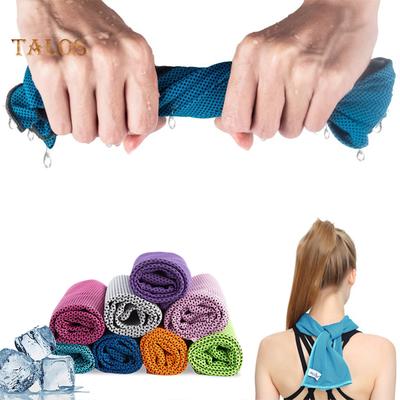 Sommer einfarbiges Mesh-Kühlhandtuch für Sport, Laufen, Joggen, Outdoor, Fitnessstudio, Kühler