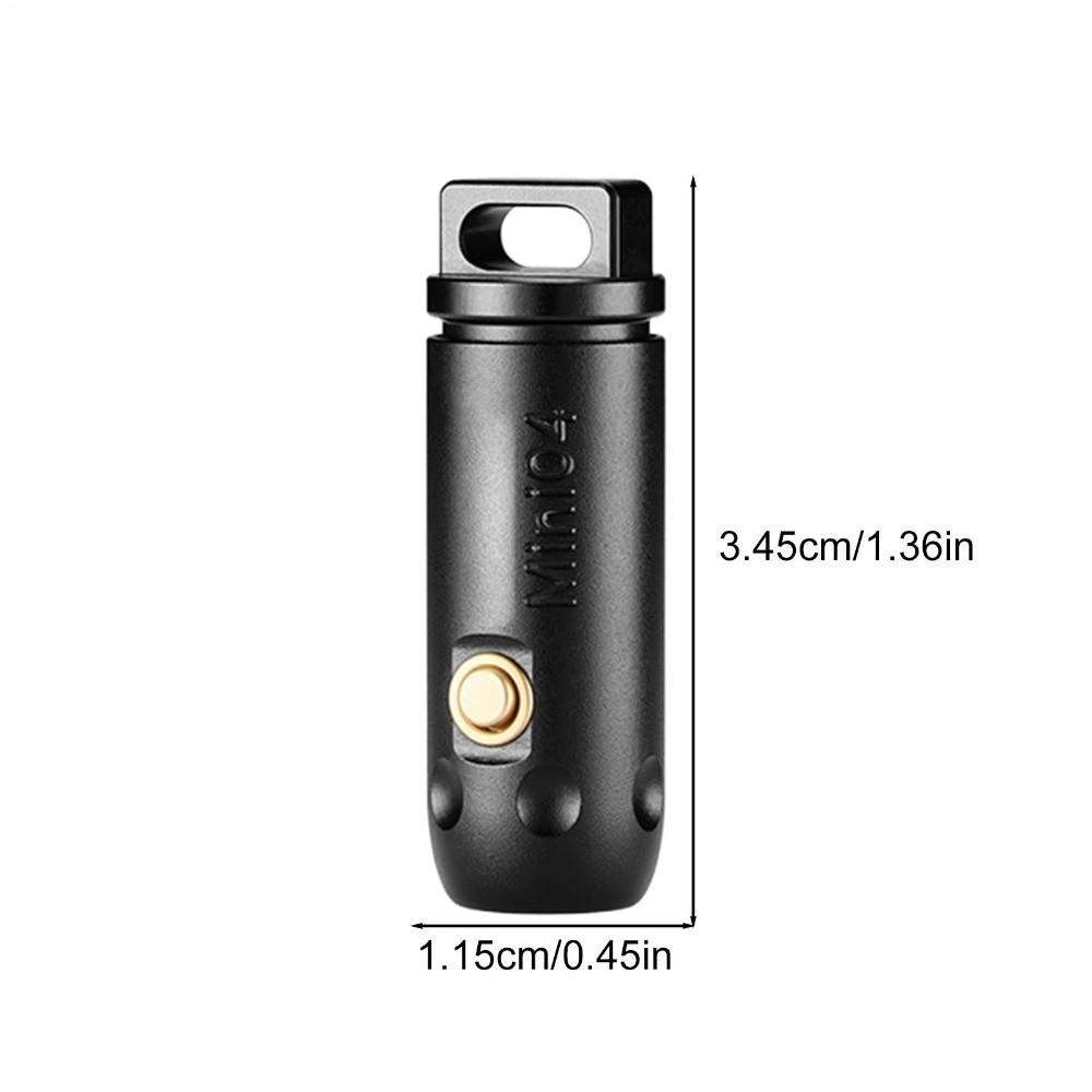 4-Mode Bright Mini Flashlight Keychain Aluminum Waterproof Bright Flashlight Camping Lantern Running Cycling Camping Hiking