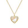 Titanium Steel, Love Dripping Oil Cat Full Diamond Temperament Gorgeous Full Diamond Necklace Female Versatile Collarbone Chain Titanium Steel Chain