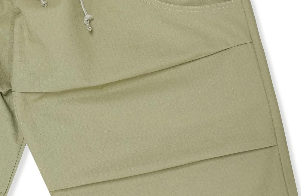 Deuneiji Balloon Double-Pleat Wide Low Pocket Pants Beige 0354