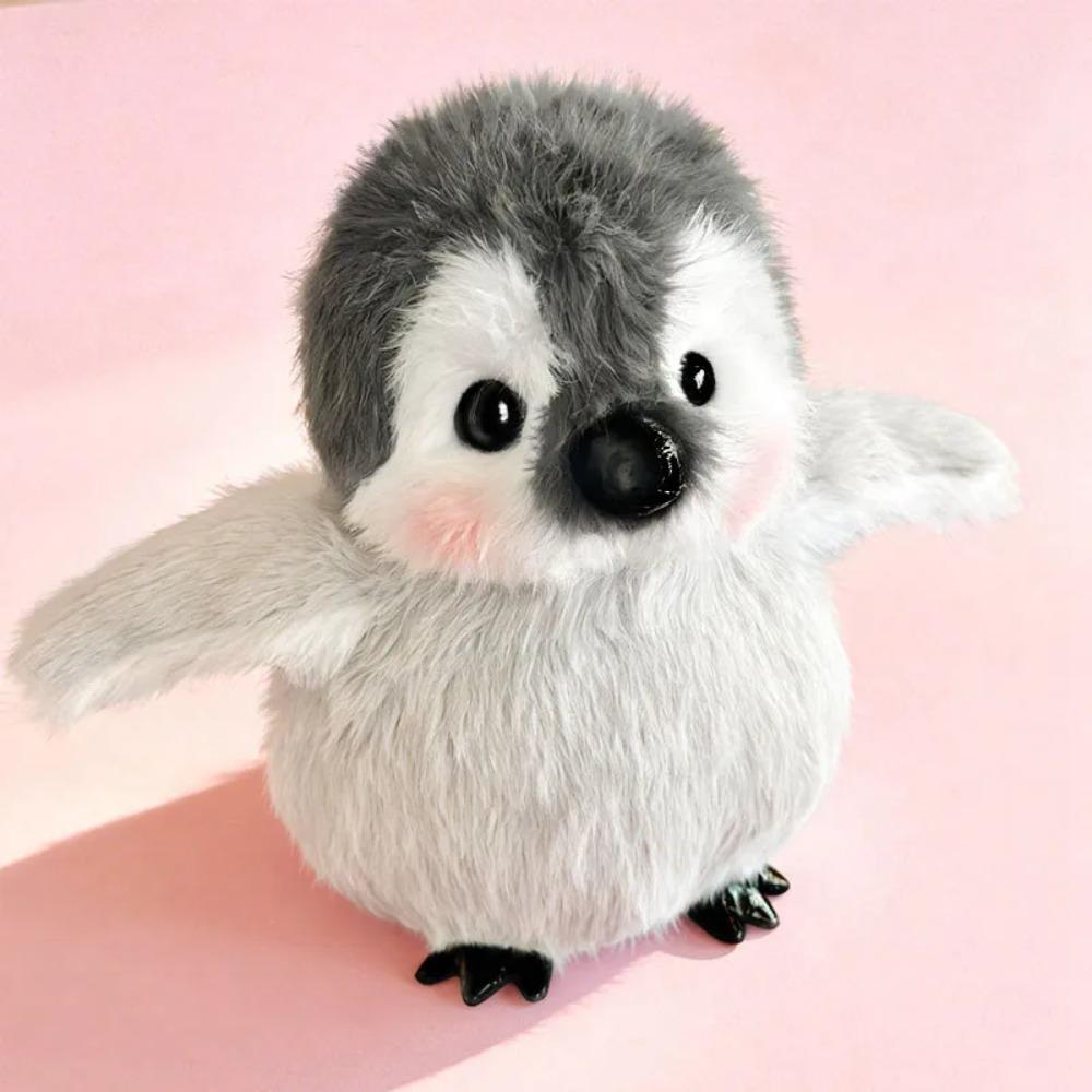 

26cm Blush Penguin Plush Toy Soft Grey & White Stuffed Doll Cute Baby Hug Pillow Kids Birthday Gift Home Bedroom Decor 26cm