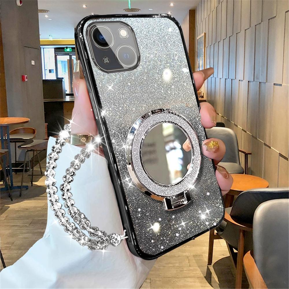 POCO X6 Pro Case Crystal Bracelet Glitter Mirror Ring Stand Case For Xiaomi POCO C65 X6 F6 M6 Pro X5 X3 NFC Soft Silicone Cover