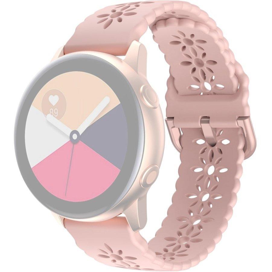 Universal Silicone Strap 20mm Soft Hollowed-out, Pink