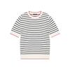 HAZZYS Women's Striped Color-Block Short Sleeve Knit Top
