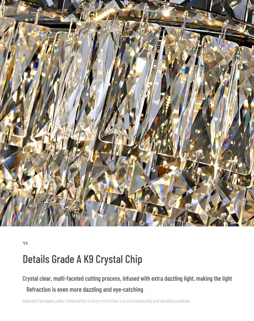 Luxurious Crystal Chandelier: Stylish, Creative & Modern Lighting Fixture for Living Room or Restaurant (2025 New Model)