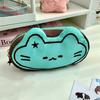 Large Capacity Pen Storage Bag Cat Print Pen Organizer Bag Fashion Plush Pencil Case  Children