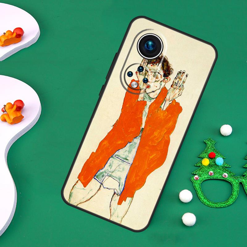 Egon Schiele Case For Honor Magic 7 Pro 6 5 50 70 90 200 Lite X9b X9a X8a X8b X7a X6a X8 X9 X9c Cover