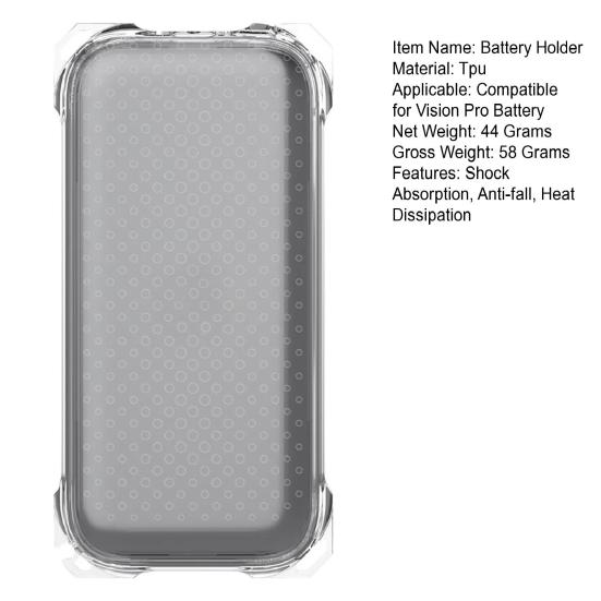 Uchwyt na baterie Przenośne etui na baterie z karabińczykiem Wstrząsoodporna osłona ochronna na zestaw słuchawkowy Apple Power Bank Uchwyt na kabel zasilający Etui