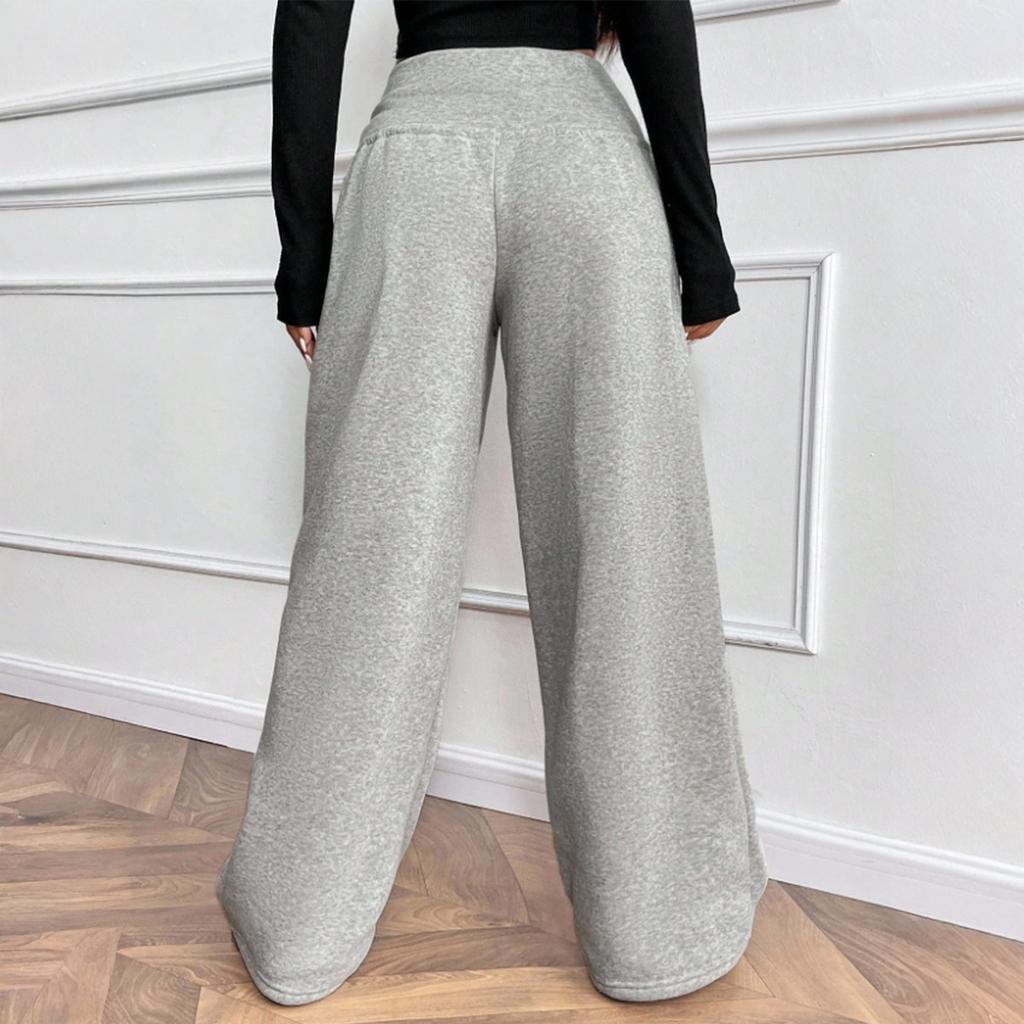 Women Wide Leg Sweatpants Low Waist Drawstring Lounge Pants Relaxed Fit Baggy Trousers Workout Jogger Track Bottoms