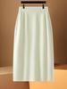 Women's High-Waist 100% Wool Knit Midi Bodycon Skirt - Autumn/Winter Collection