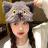 Knit Cat Earmuff Beanie For Winter Warmth With Cute Plush Design For Women