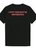 Black T-shirt with Bold Red Lettering - "I PUT THE HOT IN PSYCHOTIC" - Casual Polyester Crew Neck Tee for Summer