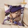 Lisa Cute Genshin Impact Cushion Cover Silky Short Plush Invisible Zipper Dustproof Sofa Pillow Case For Home Decor