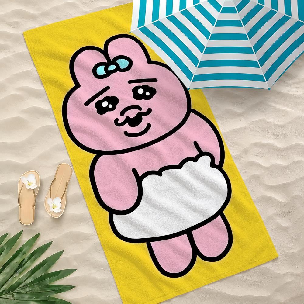 O-opanchu anime cute U-usagi Towel Towel Soft Pool Gift For Travel Gym Shower Camping Quick Dry Sports Large Beach Towels