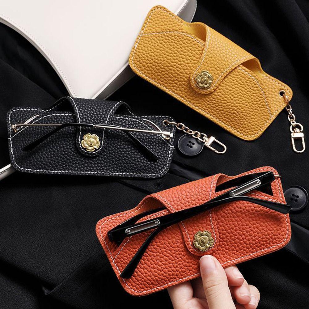 Retro Anti Pressure PU Leather Sunglasses Storage Bag Protective Sleeve Spectacle Case Glasses Case
