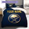 Custom Name,Buffalo Sabres Pattern Bedding Home Decoration Birthday Gift ( 1 duvet cover + 2 pillowcase, without core),fan merchandise.
