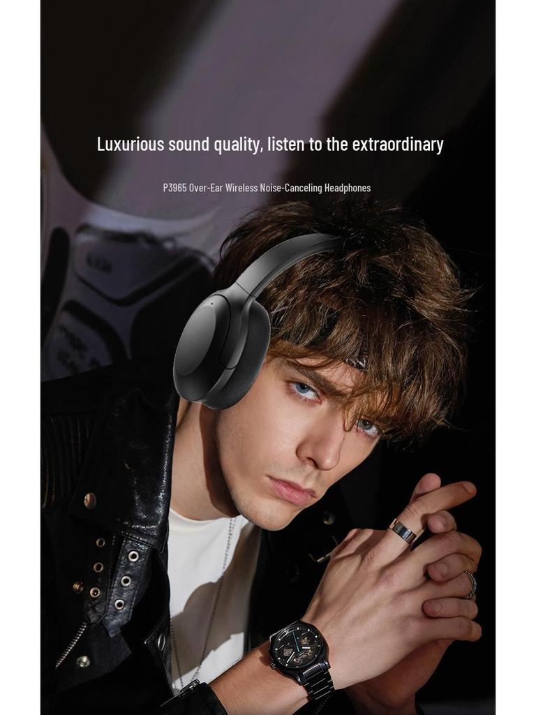 New Foldable Over-Ear Bluetooth Headphones with True Wireless and Active Noise Cancelling