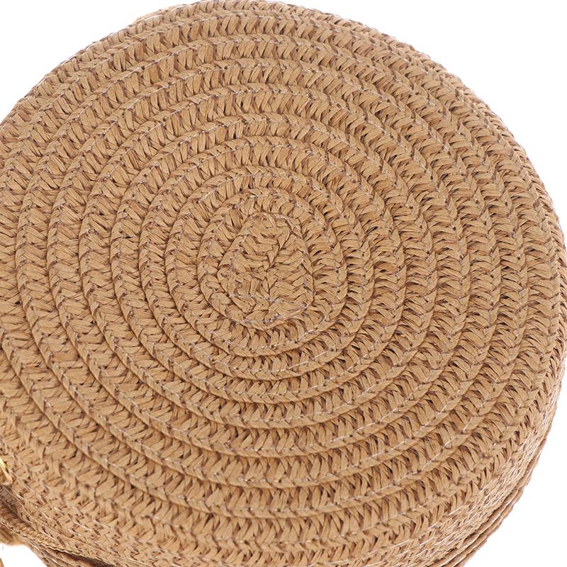 Children Flower Girl Straw Bag Crossbody Bag Handmade Woven Messenger Bag Straw Handbag Shoulder Bag Summer Kids Coin Purse