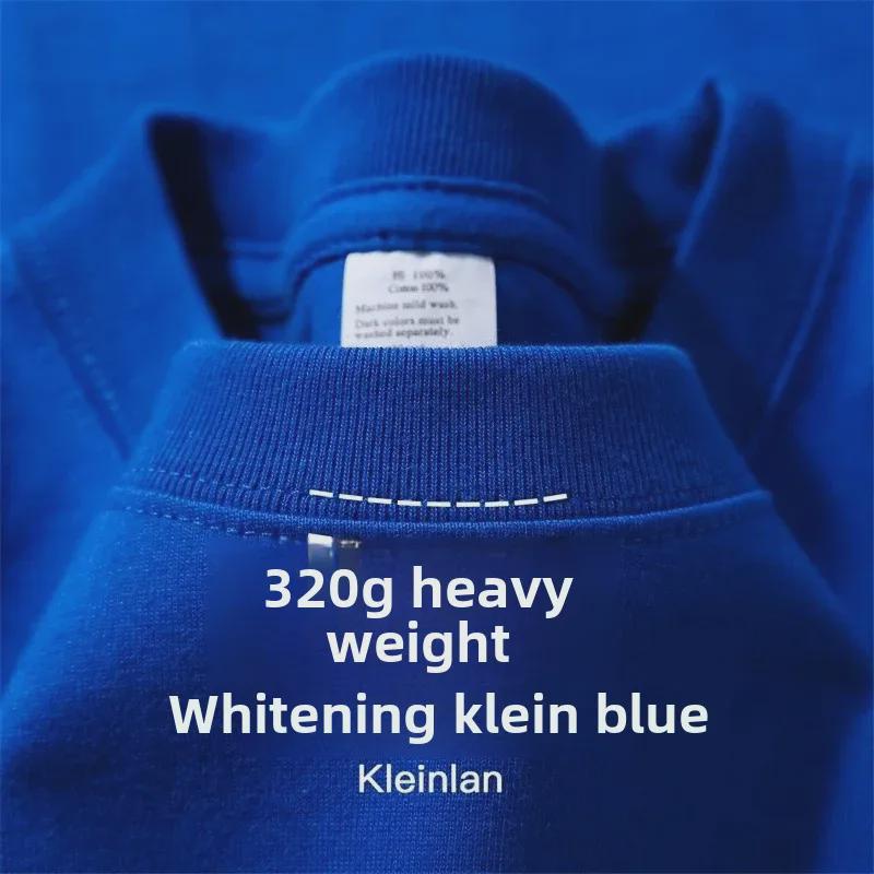 320g Heavyweight White Cotton Short-Sleeve T-Shirt for Men and Women - Thick, Non-Transparent, Loose Fit, Perfect for Summer. 