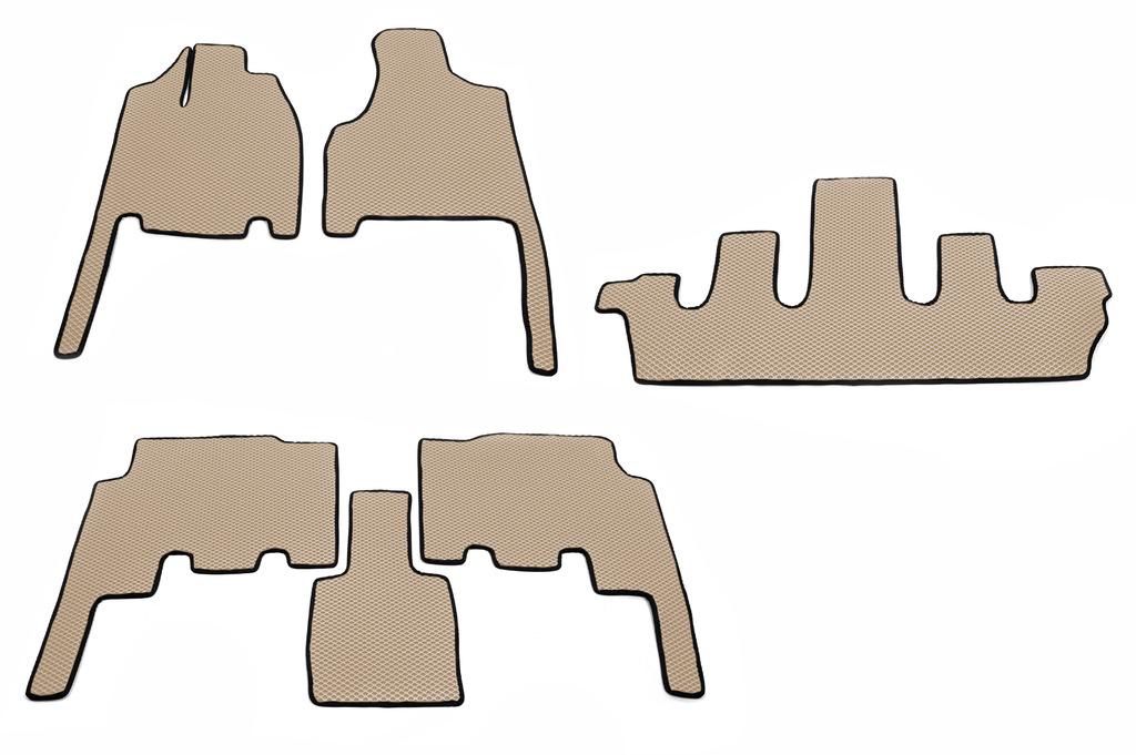 Коврики (3 ряда, EVA, бежевые) для Chrysler Voyager 2001-2007 гг
