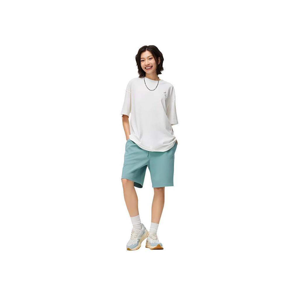 Li Ning Chinese Culture Series Butterfly Pattern Printed Round Neck Loose Short Sleeve T-Shirt Women T-Shirt Off-White AHST234-4